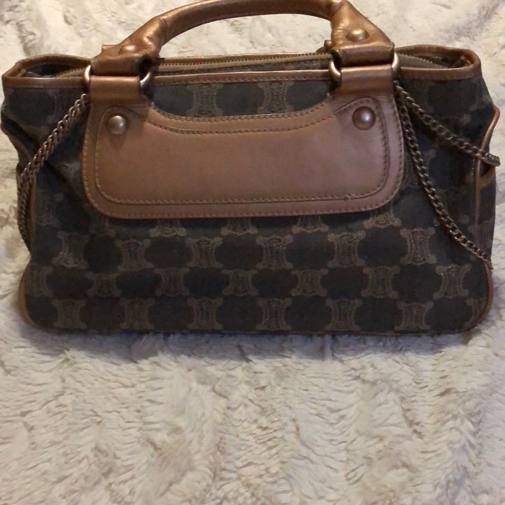 TODAY ONLY:Authentic Celine Triomphe Boogie Denim & Leather Bag rubs sold as-is